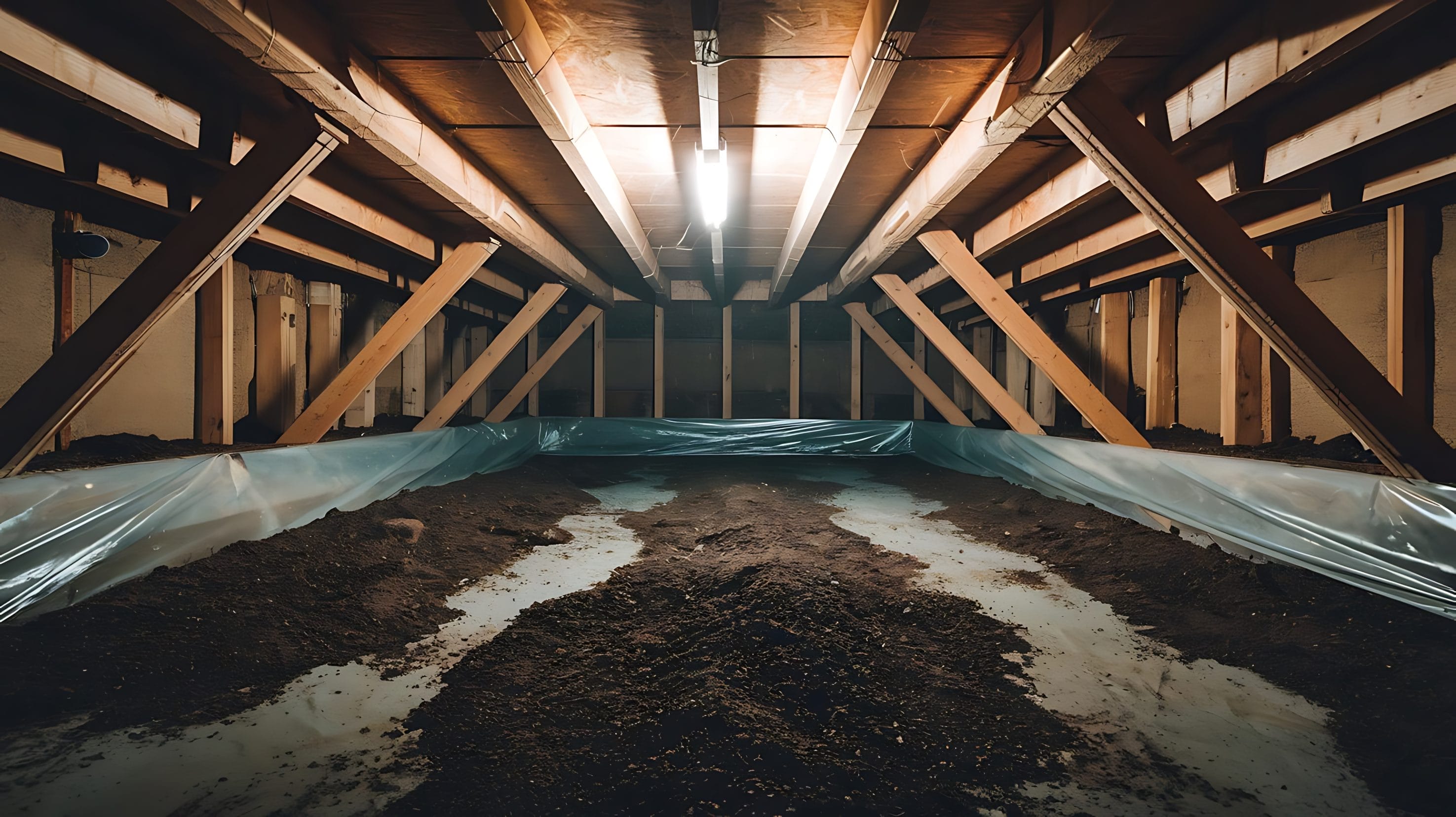  Insulated Space with Vapor Barrier Installation
