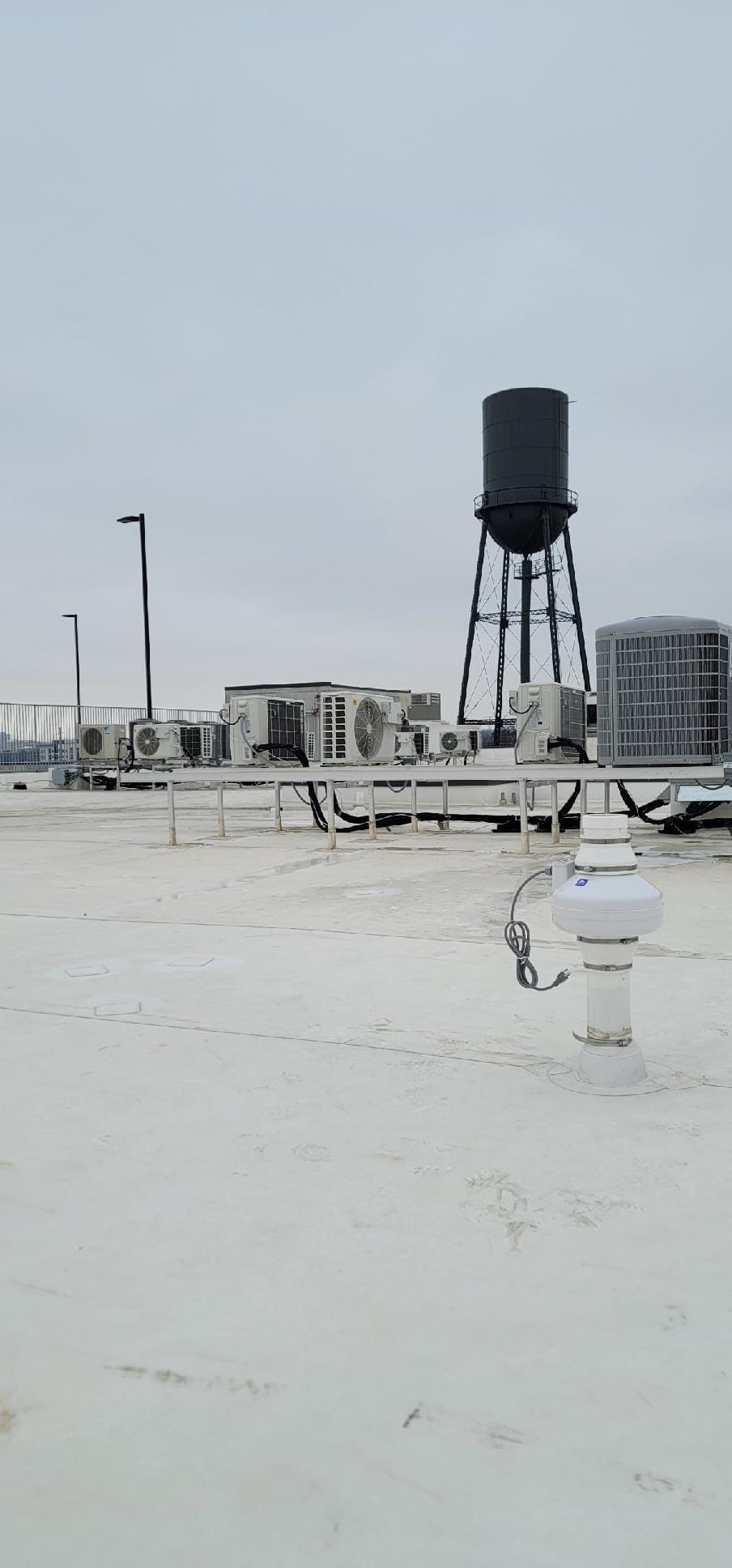 Radon mitigation system on rooftop